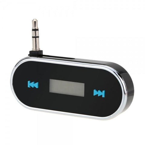 3.5mm Audio Car FM Transmitter for iPhone/iPad/iPod/Smartphone/MP3 Black