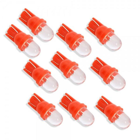 10X T10 194 168 W5W 1 LED Car Light Wedge Side Dashboard Lamp Bulb Red