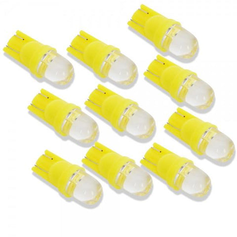 10X T10 194 168 W5W 1 LED Car Light Wedge Side Dashboard Lamp Bulb Yellow