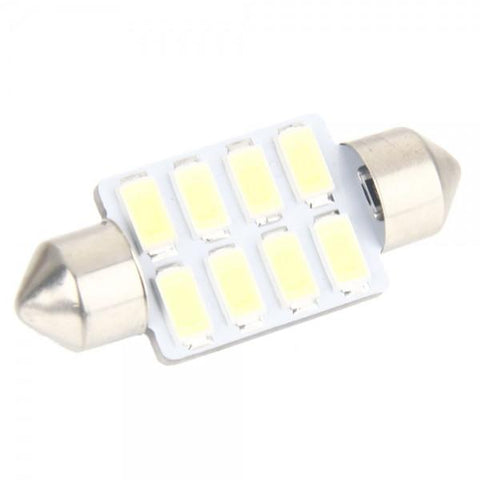 12V 36mm 8 LED Bicuspid Car LED Light Bright White Light