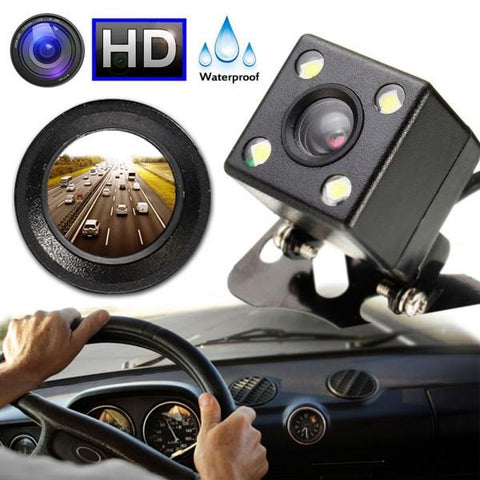 170-Degree Night Vision HD Car Reverse Camera Waterproof Parking Rear View LED Sensor Black