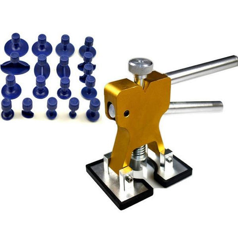 19pcs Professional Car Paintless Dent Repair Tools Auto Dent Lifter Removal Auto Body PDR Tools Golden