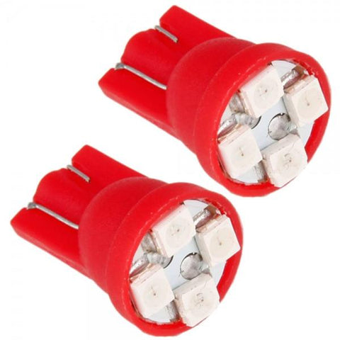 2pcs 4 LED Car Lamp Light Bulbs 12V Red