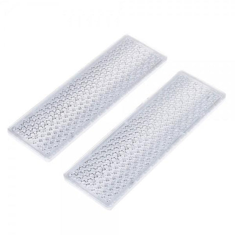 2pcs Plastic Reflective Warning Tape Pack for Car White