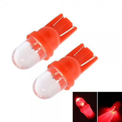 2pcs T10 194 168 W5W 1 LED Car Light Wedge Side Dashboard Lamp Bulb Red