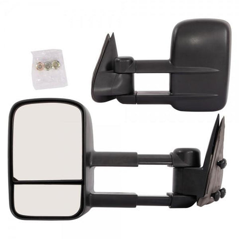 2pcs Towing Manual Side View Mirrors for 1999-2006 Chevy Black