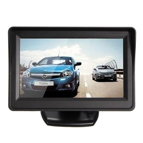 4.3" TFT LCD Car Rear View Monitor Night Vision Reverse Camera Black