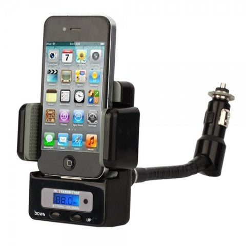 9-in-1 FM Hands-free Car Kit FM Transmitter for iPod/iPhone 3/4/4S Black