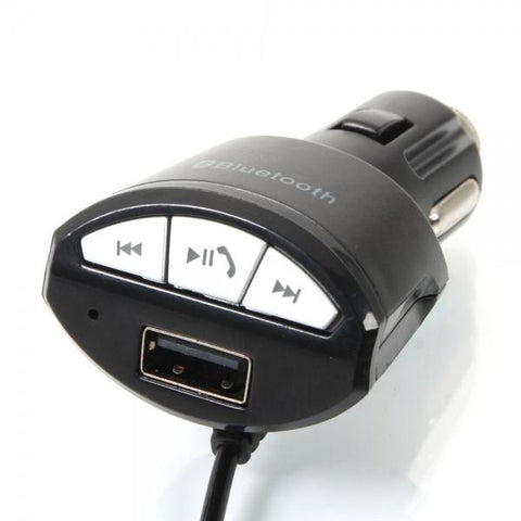 Advanced Bluetooth Hands-free Call Cigarette Lighter Rechargeable Car Bluetooth Music Adapter with USB Port Black