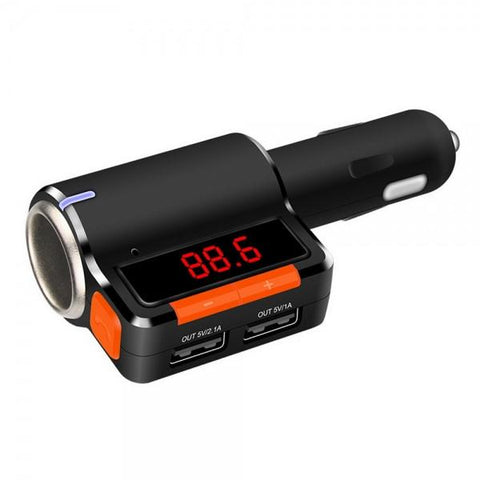 BC09 Car MP3 Audio Player Dual USB Output Bluetooth FM Transmitter Handsfree Kit Black