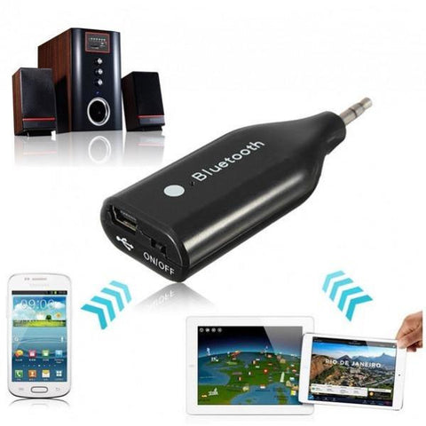 BM-E6 Bluetooth V3.0 Audio Receiver Adapter with 3.5mm Output Black