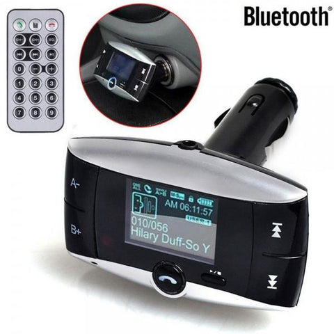 BT-01 LCD Wireless Bluetooth FM Transmitter Car MP3 Player Black