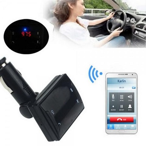 BT-309 Car Cigarette Lighter Wireless Bluetooth FM Transmitter MP3 Player Handsfree Kit Black