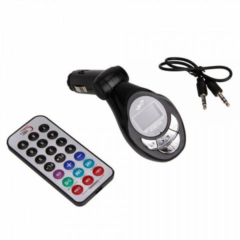Car MP3 Player FM Transmitter Modulator with USB SD Slot Without Packaging Black