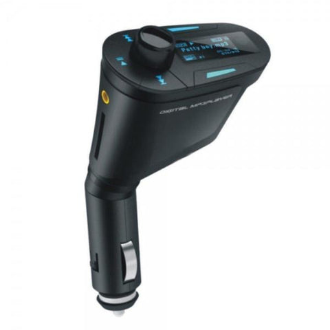 Car MP3 Player FM Transmitter with SD/MMC Slot Black (Blue light)