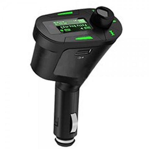 Car MP3 Player FM Transmitter with SD/MMC Slot Black (Green light)