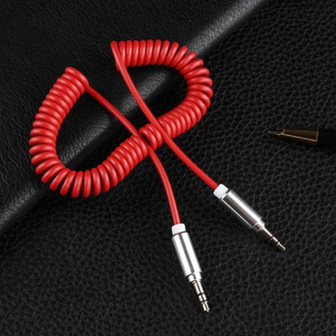Earldom Stereo Audio jack 3.5mm to 3.5mm Male to Male Line In Car Aux Cable Red