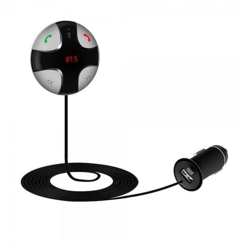 FM29B Handsfree Car Kit with Bluetooth Function FM Transmitter MP3 Player USB Charger Black & Gray