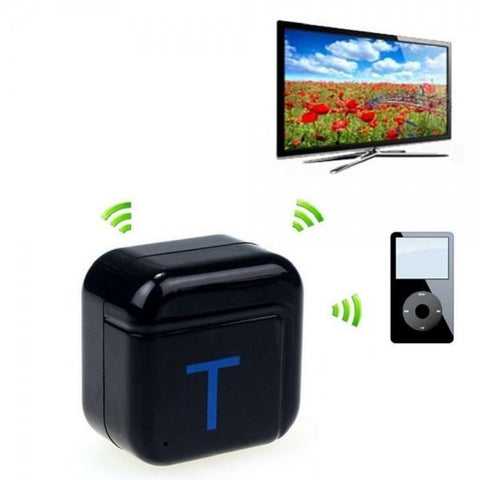 H-266T Wireless Bluetooth Music Transmitter A2DP HiFi 3.5mm Stereo Audio Dongle Adapter Black