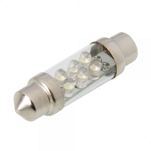39mm Interior 6 LED Dome Festoon Car Lights Bulbs White