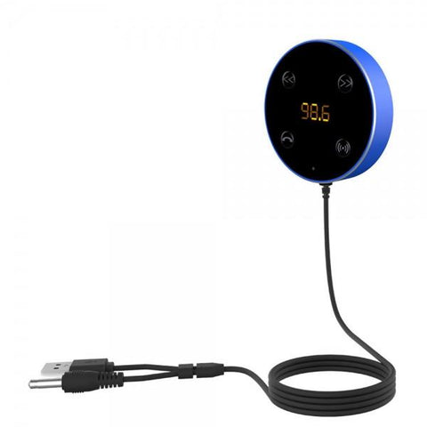 JRFC02 2-in-1 Dual USB Charger Car MP3 Hands-free Bluetooth Receiver FM Transmitter Blue