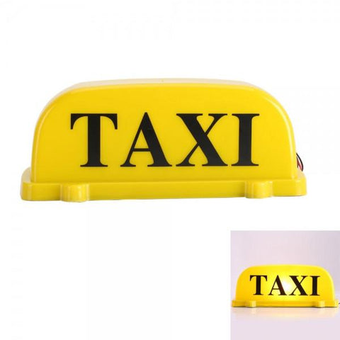 Magnetic Roof Top Taxi Cab Car Sign Lights Yellow 12V
