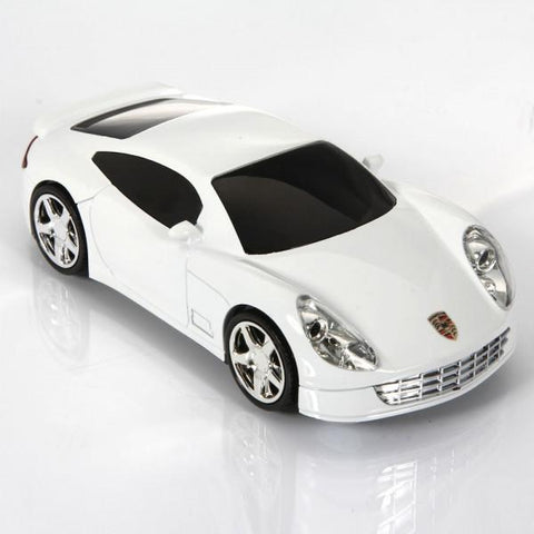 Multi-band Porsche-shaped Moving Speed Testing Car Radar Detector Alarm Electronic Dog with Mini USB 2.0 White