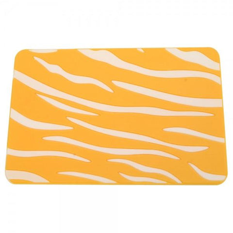 Silicone Tiger Stripe Pattern Car Anti-slip Pad White and Yellow