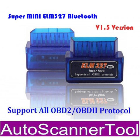 Super Mini ELM327 OBDII Bluetooth Auto Car Diagnostic Scanner Tool V1.5