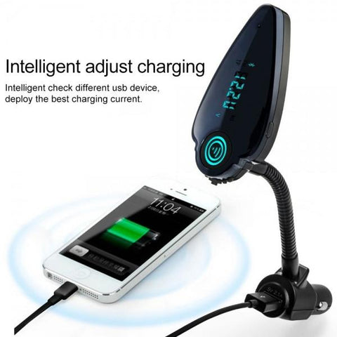 T6 Car Handsfree A2DP Bluetooth 3.0 Stereo FM Transmitter Black