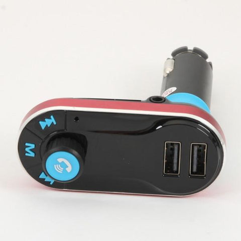 T66 Dual 2 USB Hands-free Wireless Bluetooth Car MP3 Player FM Transmitter Black