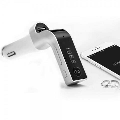 G7 Bluetooth Car FM Transmitter with MP3 Player/Hands-free/USB Charger/TF Silver