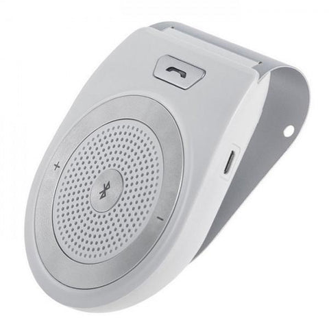 T821 Wireless Hands-free Bluetooth Handsfree Speaker Receiver Car Sun Visor White