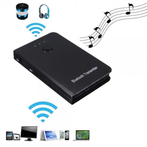 TS-BT35F02 5V 3.5mm Wireless Bluetooth Audio Music Transmitter Home Car AUX Adapter Black