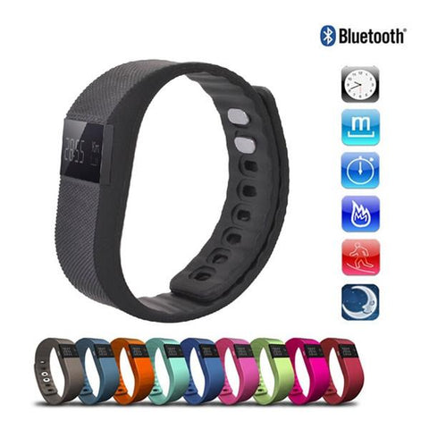 TW64 Pedometer Smart Bracelet Watch with Bluetooth 4.0 IP67 Anti-lost Function Black
