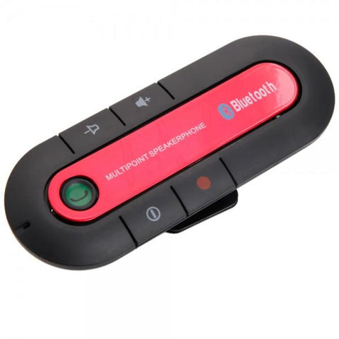 Ultra-Slim Bluetooth V3.0+EDR Car Hands-free Kit Red