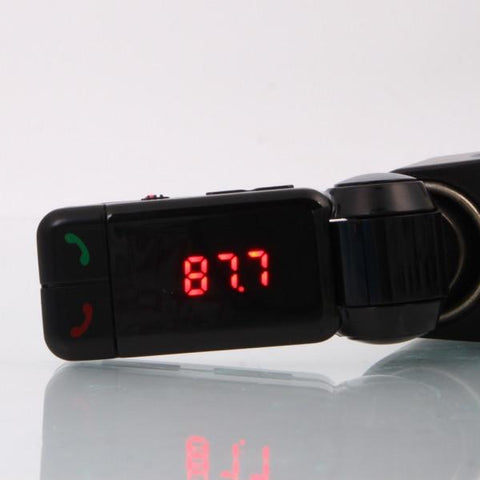 V2.1 Bluetooth Hands-free Car MP3 Player FM Transmitter Dual USB Black