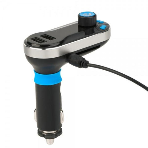 Wireless Bluetooth Car Kit MP3 Player FM Transmitter with LCD Dual USB Charger Silver & Black